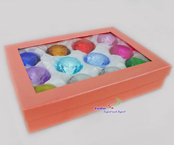 12st. Glasdiamant Dekodiamant aus Kristallglas 50mm in Box